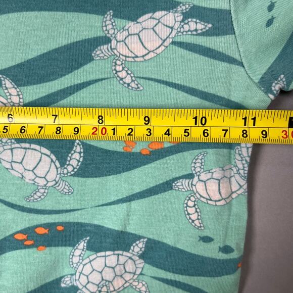 Tea Collection Boys Green Turtle Pajama Set Size 8 - Picture 3 of 8